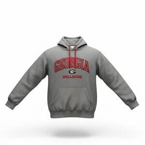 Champion Georgia Bulldogs Hoodie Gray Red Pullover Men’s M